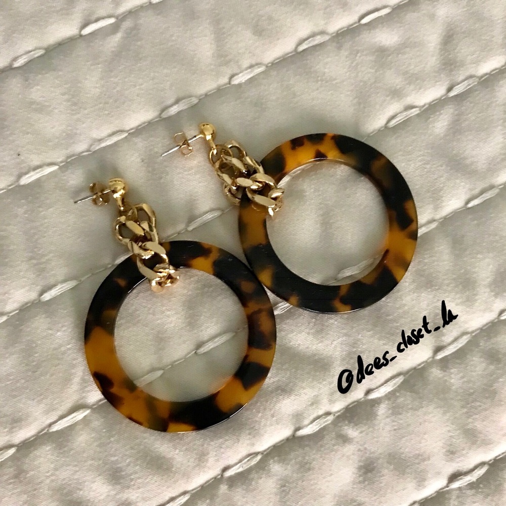 Vanessa Mooney Gia Chain Hoops (24K gold plated)